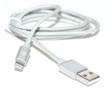 

Кабель USB - Lighting Cactus CS-ACSC08 для Apple iPhone 5/5c/5S/6+ для Apple iPad 4/mini/Air серебри