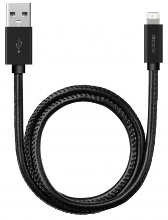 

Кабель Deppa Leather USB - 8-pin для Apple алюминий/экокожа MFI 1.2м черный 72266