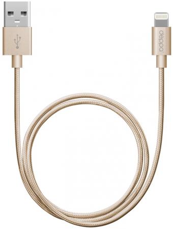 

Кабель Deppa USB - 8-pin для Apple алюминий/нейлон MFI 1.2м золотистый 72188