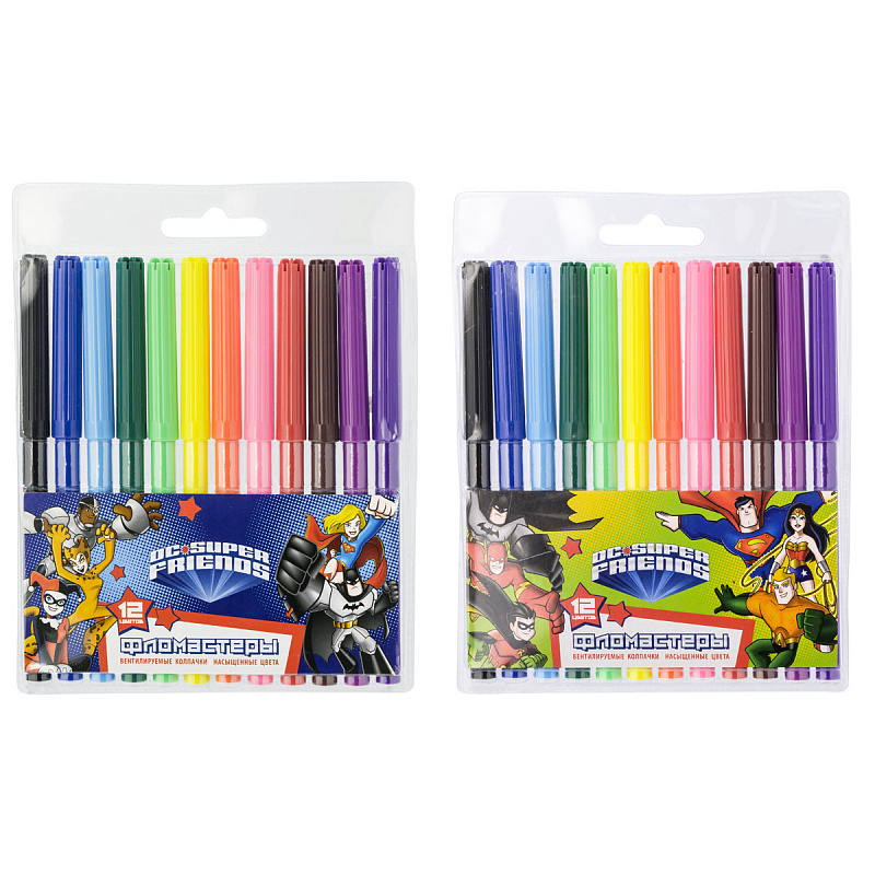 

Набор фломастеров Action! DC COMICS, 12 цветов, PVC c е/подвесом DC-AWP129-12
