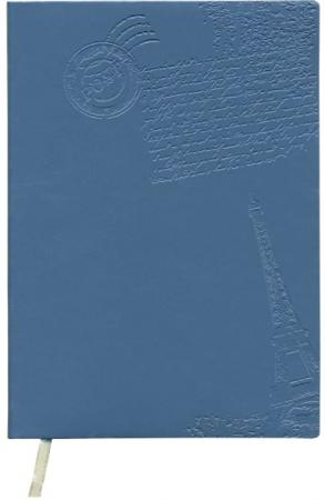 

Ежедневник недатированный Index Paris ф А6+, кожзам, лин, ляссе, 256с, синий IDN111/A6/BU