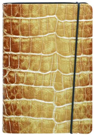 

Записная книжка CROCO, гибкая обл., ф. А6, кожзам, нелин., тонир., ляссе, золот.срез, 192с, бежевая