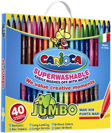 

Набор фломастеров CARIOCA JUMBO, 40 цв., в картонном чемоданчике