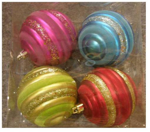 

Набор шаров Winter Wings Спираль N069429 8 см 4 шт