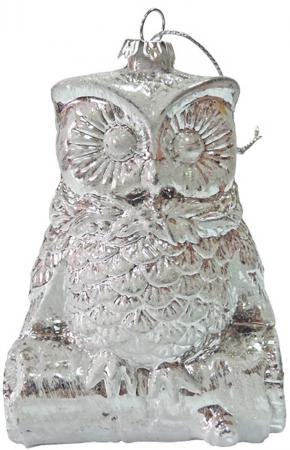 

Елочные украшения Winter Wings Сова. Зимние узоры 11 см 1 шт белый пластик N181555