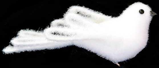 

Украшение декоративное БЕЛАЯ ПТИЧКА, 14 см, полимерный материал, в пакете