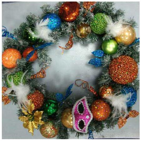 

Украшение декоративное НОВОГОДНИЙ ВЕНОК, 1 шт, 60 см,в пакете,полимерный материал|1