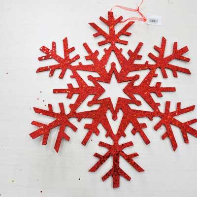 

Украшение декоративное СНЕЖИНКА, 1 шт, 46 см, 6 цветов, в пакете, бумага