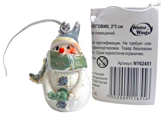 

Украшение декоративное СНЕГОВИК, 2*3 см, керамика