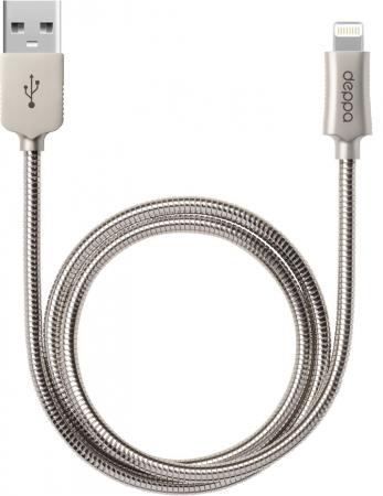 

Кабель Deppa USB - 8-pin для Apple алюминий MFI 1.2м серебристый 72272