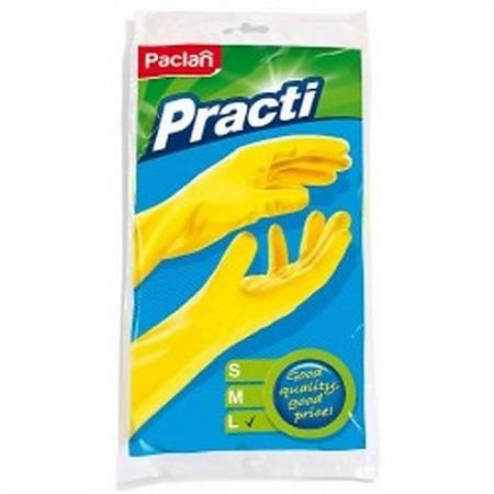 

PACLAN Перчатки резиновые Practi размер 8-8.5 желтые L