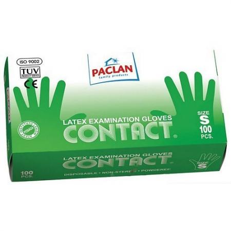 

PACLAN Перчатки Contact латекса р-р S 100ш/уп