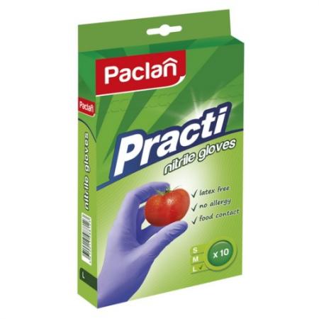 

PACLAN PRACTI ПЕРЧАТКИ НИТРИЛОВЫЕ L 10ШТ