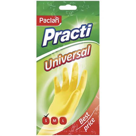 

PACLAN Practi Universal Пара резиновых перчаток размер 6-6.5 желтые S МIX