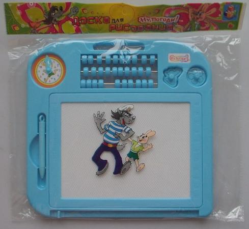 

1toy Ну Погоди доска д/рис., доска часы/счеты 23,3х17,5см