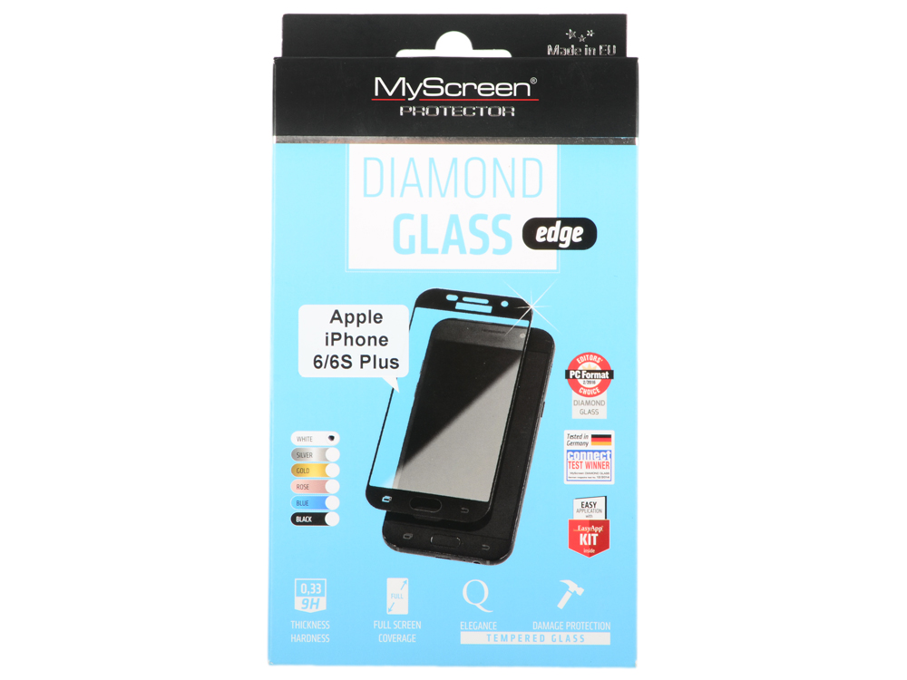 Защитное стекло Lamel 2,5D MyScreen LITE Glass edge White для iPhone 6/6S Plus MD2156TG FCOV WHITE