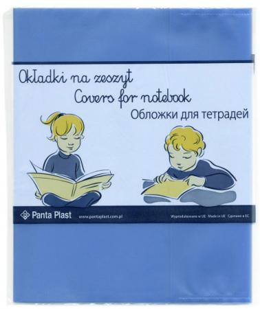 

Набор обложек для тетрадей ф.А5, полипроп., апельс. корка, голубая, 95 мкр., разм. 210х348 мм, 5 шт.