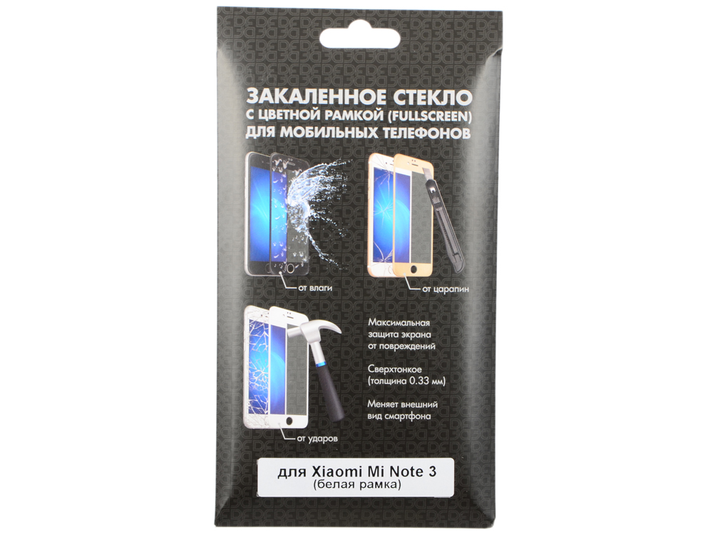 

Закаленное стекло с цветной рамкой (fullscreen) для Xiaomi Mi Note 3 DF xiColor-25 (white)