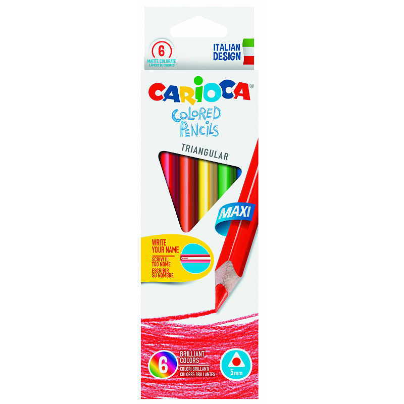 

Набор карандашей цветных CARIOCA TRIANGULAR JUMBO, 6 цв