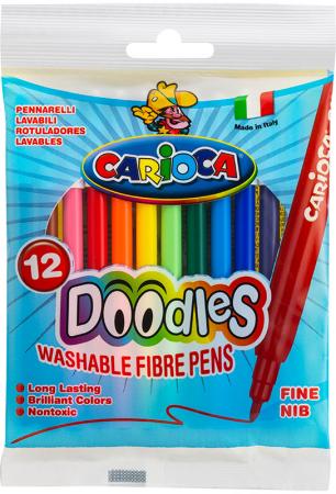 

Набор фломастеров CARIOCA DOODLES, 12 цв., в блистере с европодвесом