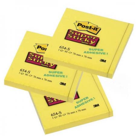 

Бумага для заметок с липким слоем POST-IT SUPER STICKY, 76х76мм, неоновый желтый, 90 л.|2