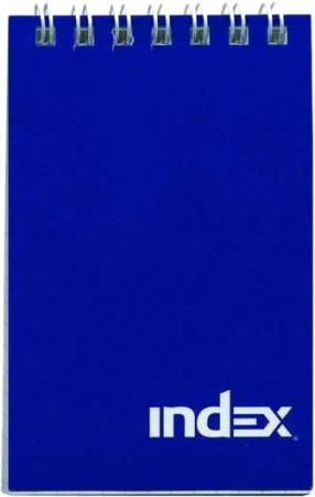 

Блокнот INDEX, серия Office classic, синий, на гребне, кл., ламиниров. обл., ф. А7, 40 л.