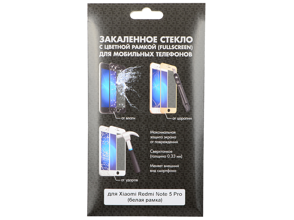 

Закаленное стекло с цветной рамкой (fullscreen) для Xiaomi Redmi Note 5 Pro DF xiColor-26 (white)