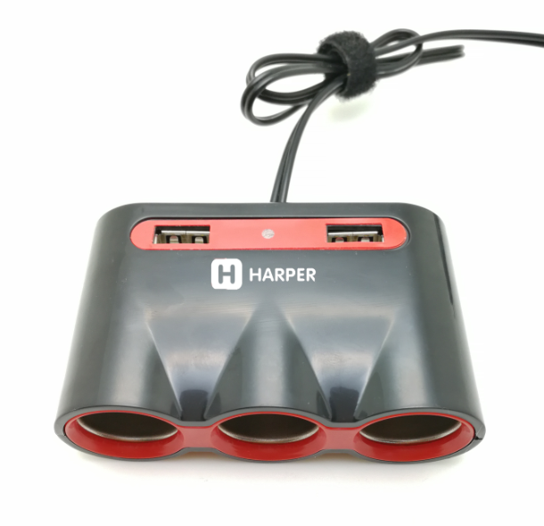 

Разветвитель прикуривателя HARPER DP-330 2xUSB + 3 разъема прикуривателя