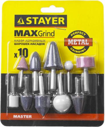 

Набор STAYER MASTER 2989-H10 : абразивные минишарошки-насадки для гравера и дрели 10пр.