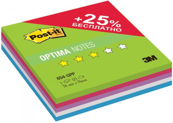 

Бумага для заметок с липким слоем POST-IT OPTIMA Лето плюс, 76х76 мм, неоновая радуга, 5 цв, 125 л