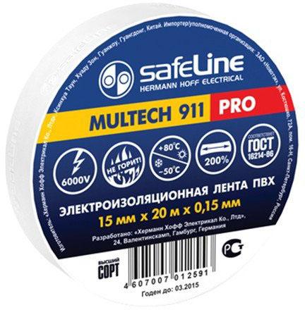 

Изолента SAFELINE 15/20 белая