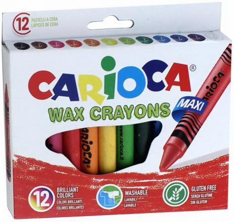 

Набор крупных восковых мелков WAX CRAYONS MAXI, картонная коробка, 12 цв, с европод.