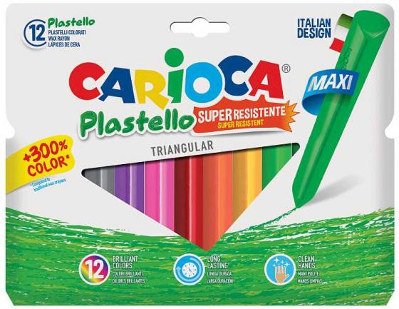 

Набор крупных пластиковых мелков PLASTELLO MAXI 12 цветов в конверте с европодвесом