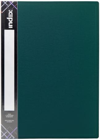 

Папка с 20 файлами SATIN, форзац, ф.A4, 0,55мм, темно-зеленая