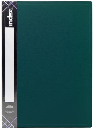 

Папка с 100 файлами SATIN, форзац, ф.A4, 0,8мм, темно-зеленая