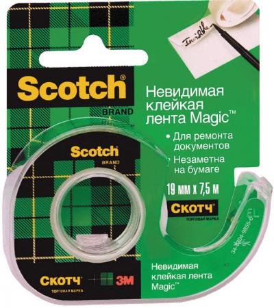 

Лента клейкая SCOTCH MAGIC 8-1975D, на диспенсере, матовая, 19 ммх7,5 м