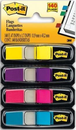 

Закладки-ярлычки POST-IT INDEX, ш. 12мм, 4 цв( неон мал,ор,сал,гол), 4 цв.х35 шт