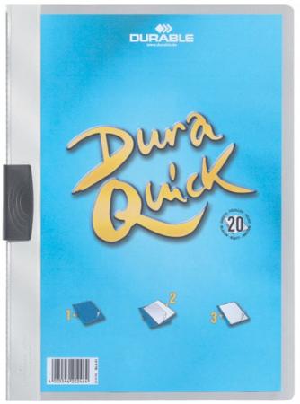 

Папка DURAQUICK, белая, с прозрачным верхним листом и клипом, на 20 листов
