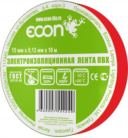 

Изолента ECON 15/10, красный
