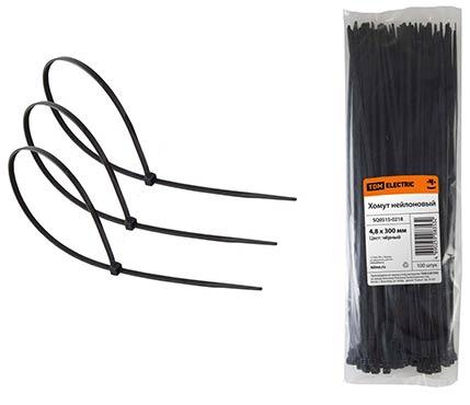 

Хомут TDM SQ0515-0218 4.8х300мм нейлон черный 100шт.