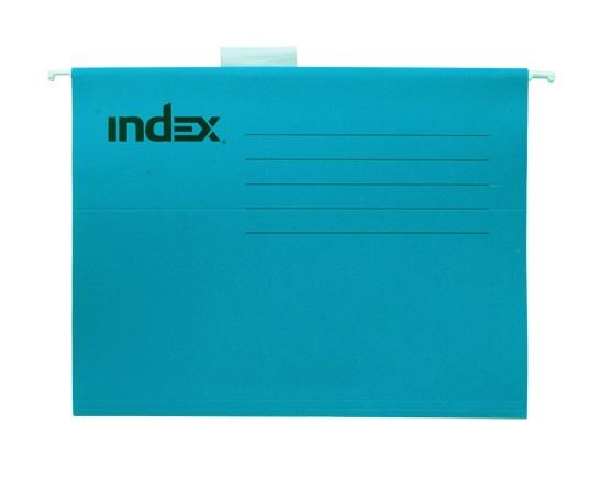 

Подвесная папка INDEX, ф. А4, синяя, с табулятором