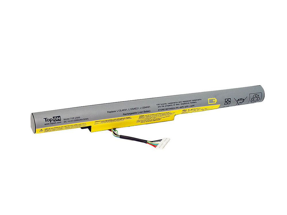 

Аккумулятор для ноутбука TopON TOP-Z500 для Lenovo IdeaPad P500, Z400, Z400A, Z400S, Z400T, Z410, Z500, Z500A, Z500T, Z510 Series - 14.4V 2200mAh