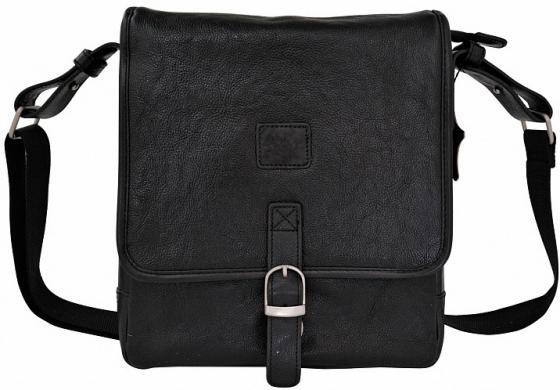 

Сумка на плечевом ремне, кожа, вертикальная, черная, разм. 25 * 6 * 27 см.