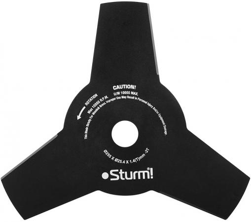 

Нож Sturm BT8942D-998 трехлепестковый для триммера 255mmх14