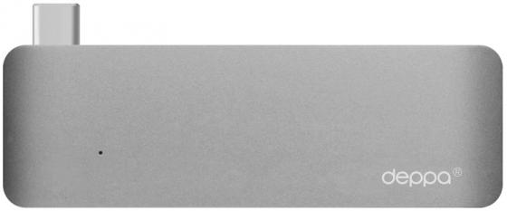 

Переходник USB Type-C - USB Deppa 5в1 графит 72217