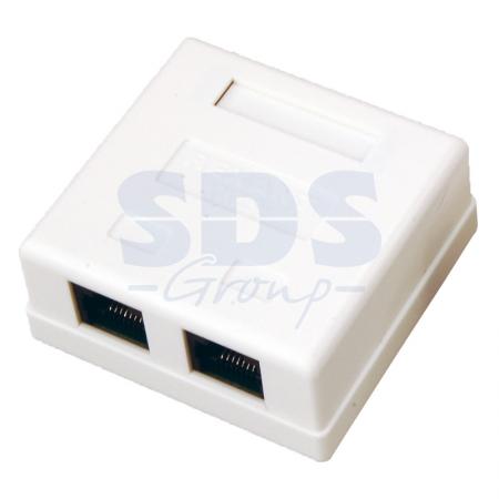

REXANT Розетка компьютерная 2-порта RJ-45(8P8C), категория 5е, внешняя