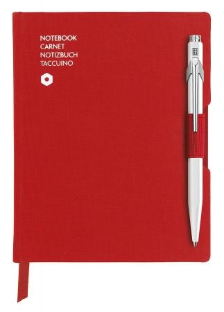 

Записная книжка Carandache Office (8491.453) красный A6 192стр. в линейку в компл.:ручка шариковая 8