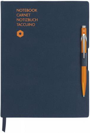 

Записная книжка Carandache Office (8491.404) синий A5 192стр. в компл.:ручка шариковая 849 оранжевый