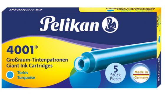 

Картридж Pelikan Giant GTP/5 (310656) бирюзовые чернила для ручек перьевых (5шт)