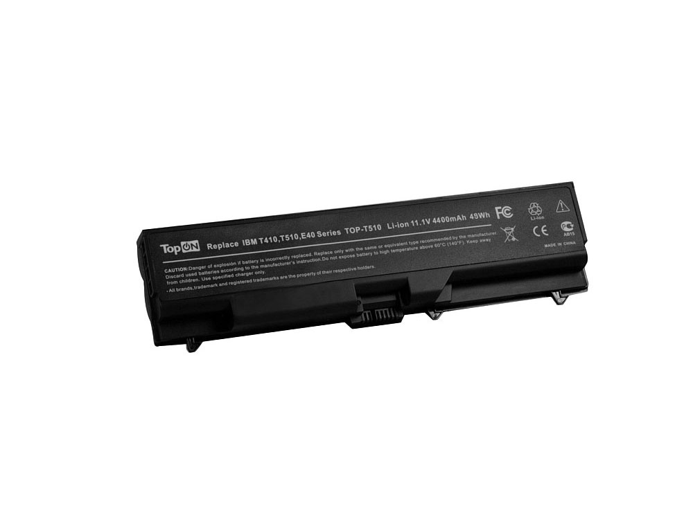 

Аккумулятор для ноутбука TopON TOP-T510 для Lenovo ThinkPad L410, L412, L420, L421, L510, L512, L520, T410, T420, T510, T520, W510, W520, SL410, SL510, E40, E50, Edge 14, Edge 15, E420, E425, E520, E5